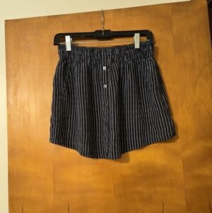 Joie Wendolyn Blue & White Striped Mini Silk Skirt Size 4